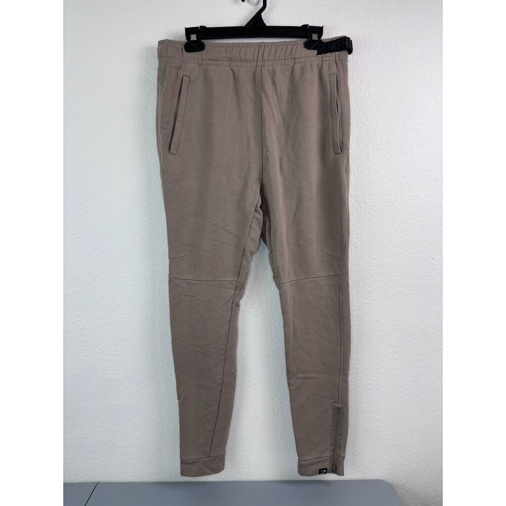 Gymshark men's large tan jogger taper leg sweat‎ pants workout athletic